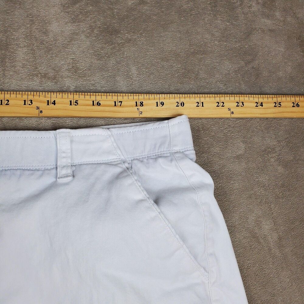 Plugg Flex Shorts Mens 40 Measured White Flat Front Stretch Chino Summer - Picture 2 of 10